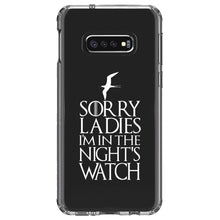 DistinctInk® Clear Shockproof Hybrid Case for Apple iPhone / Samsung Galaxy / Google Pixel - Sorry Ladies I'm In The Night's Watch