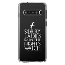 DistinctInk® Clear Shockproof Hybrid Case for Apple iPhone / Samsung Galaxy / Google Pixel - Sorry Ladies I'm In The Night's Watch