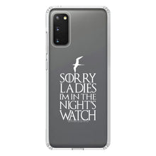 DistinctInk® Clear Shockproof Hybrid Case for Apple iPhone / Samsung Galaxy / Google Pixel - Sorry Ladies I'm In The Night's Watch