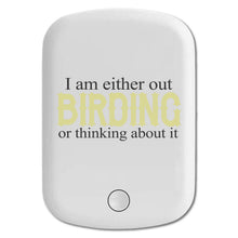 DistinctInk Magnetic Battery Pack, Wireless Portable Charger with USB-C Cable, Compatible with MagSafe iPhone 14 / 13 / 12 Series - I'm Out Birding or Thinking About It