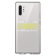 DistinctInk® Clear Shockproof Hybrid Case for Apple iPhone / Samsung Galaxy / Google Pixel - I'm Out Birding or Thinking About It
