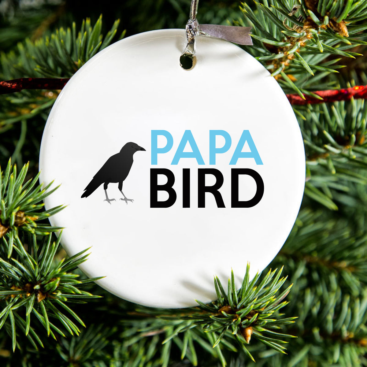 Papa Bird Ceramic Ornament, view 2