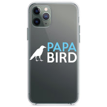 DistinctInk® Clear Shockproof Hybrid Case for Apple iPhone / Samsung Galaxy / Google Pixel - Papa Bird