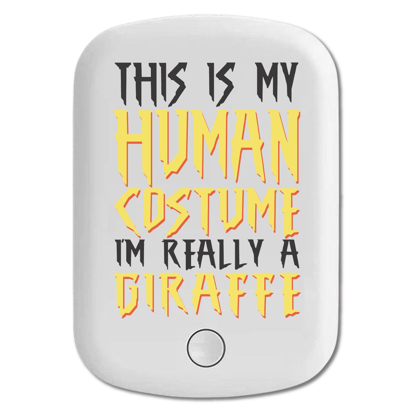 DistinctInk Magnetic Battery Pack, Wireless Portable Charger with USB-C Cable, Compatible with MagSafe iPhone 14 / 13 / 12 Series - My Human Costume, Really a Giraffe
