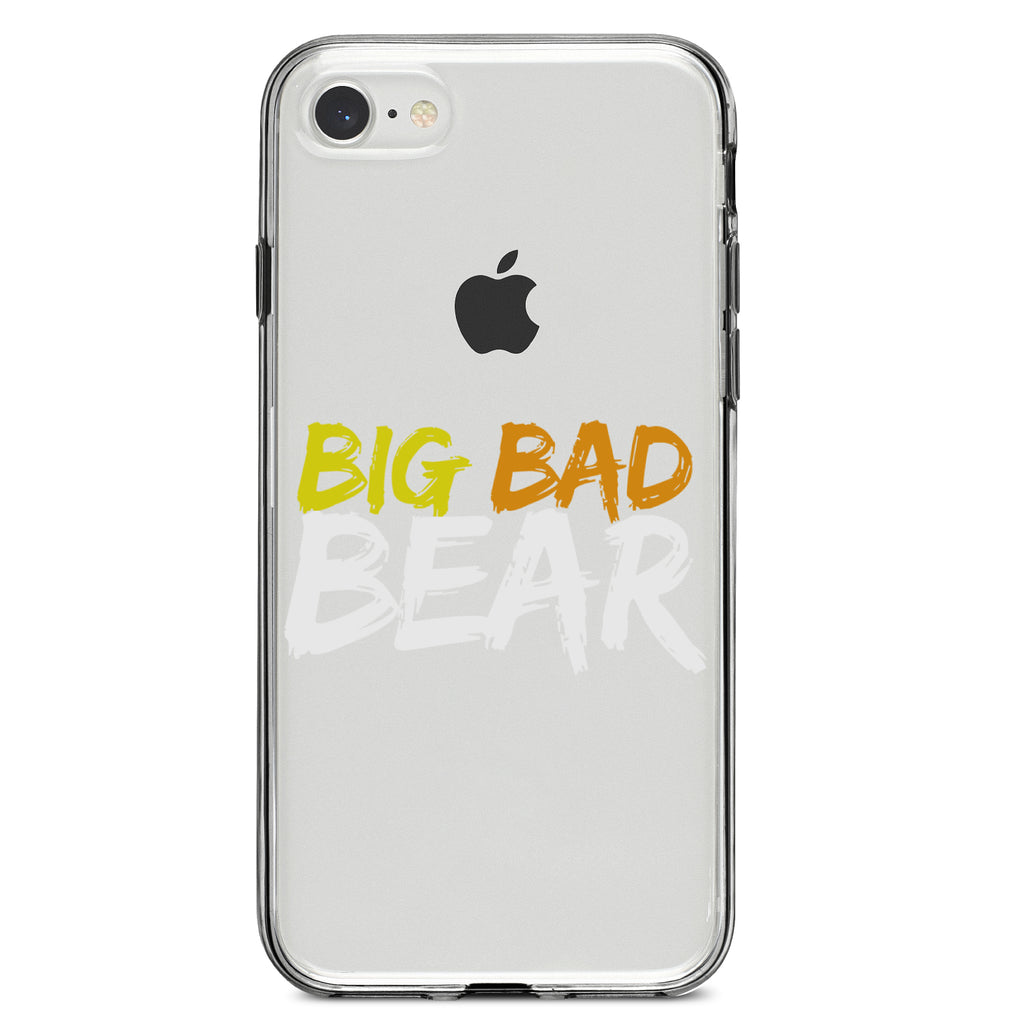 Big Bad Bear Clear Shockproof iPhone Case, view 5