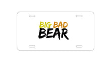 DistinctInk Custom Aluminum Decorative Vanity Front License Plate - Big Bad Bear