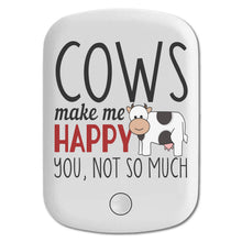 DistinctInk Magnetic Battery Pack, Wireless Portable Charger with USB-C Cable, Compatible with MagSafe iPhone 14 / 13 / 12 Series - Cows Make Me Happy You Not So Much