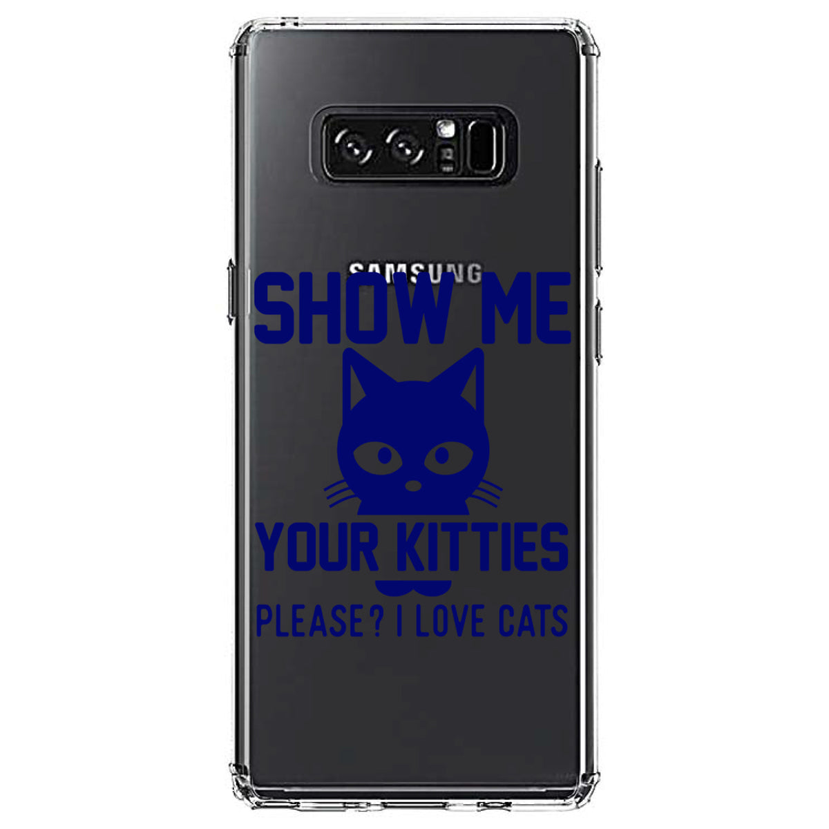 Show Me Your Kitties Love Cats Clear Shockproof iPhone Case, view 12