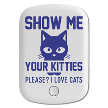 DistinctInk Magnetic Battery Pack, Wireless Portable Charger with USB-C Cable, Compatible with MagSafe iPhone 14 / 13 / 12 Series - Show Me Your Kitties Love Cats
