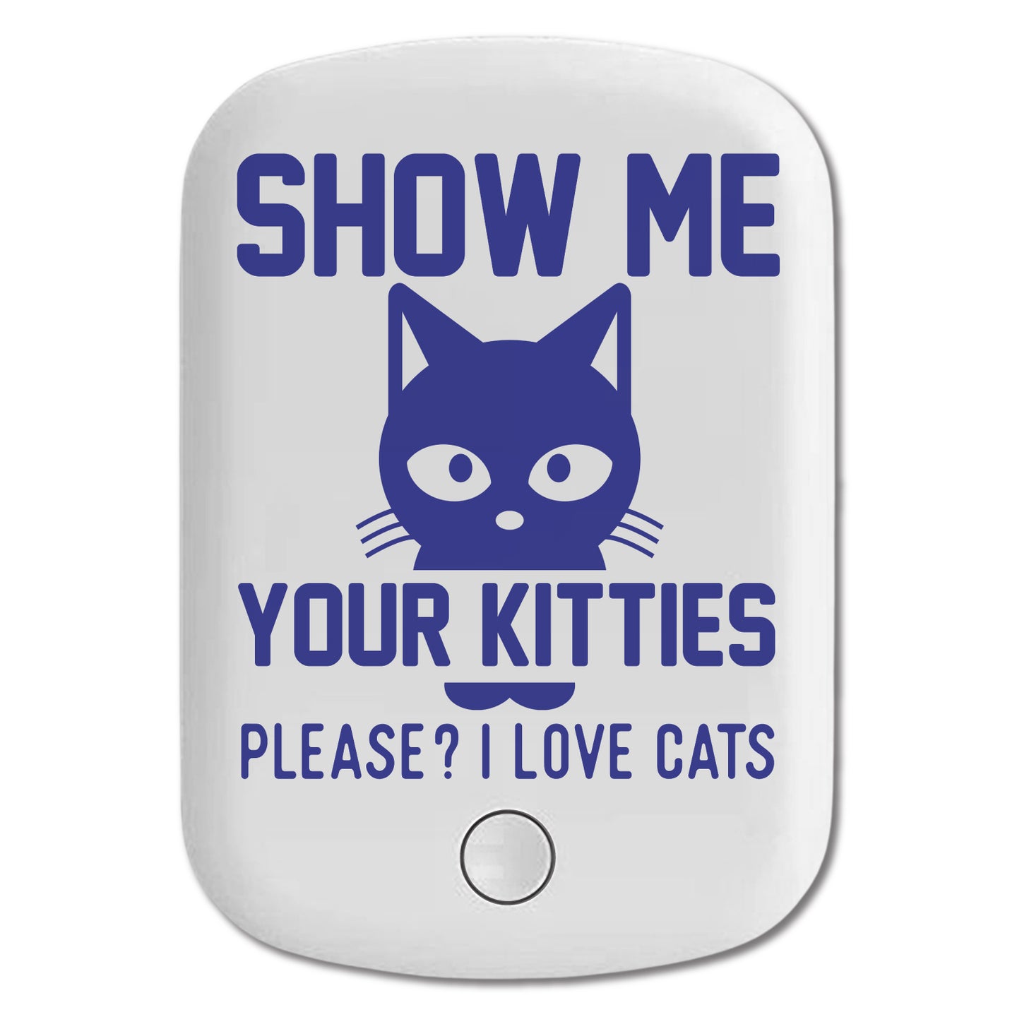 DistinctInk Magnetic Battery Pack, Wireless Portable Charger with USB-C Cable, Compatible with MagSafe iPhone 14 / 13 / 12 Series - Show Me Your Kitties Love Cats