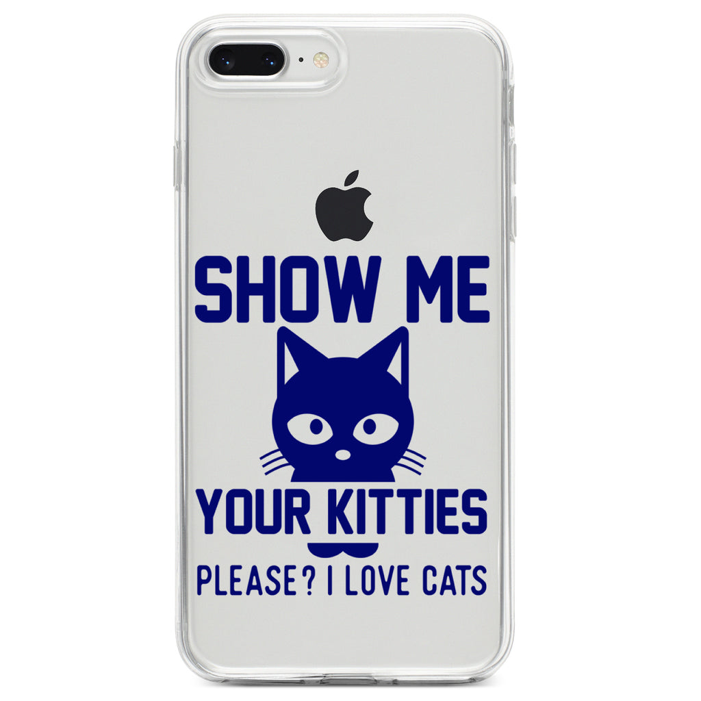 Show Me Your Kitties Love Cats Clear Shockproof iPhone Case, view 6