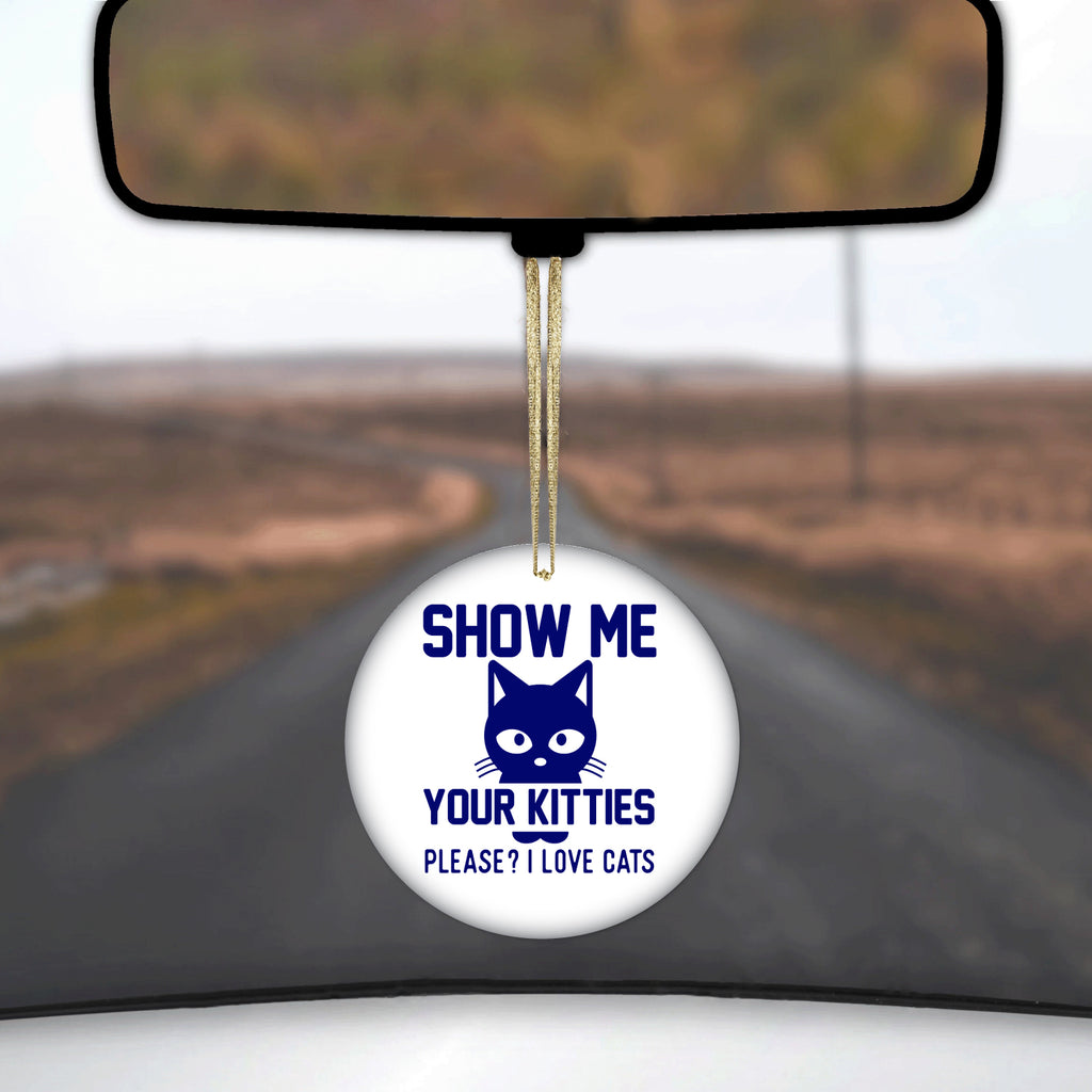 Show Me Your Kitties Love Cats Ceramic Ornament, view 3