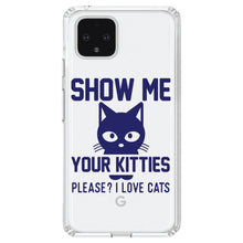 DistinctInk® Clear Shockproof Hybrid Case for Apple iPhone / Samsung Galaxy / Google Pixel - Show Me Your Kitties Love Cats