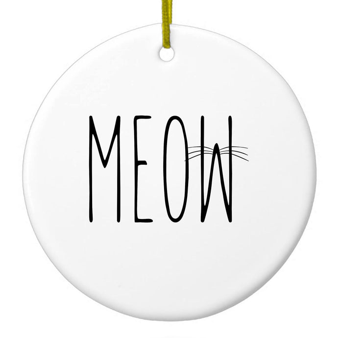 Cat Whiskers Ceramic Ornament