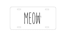 DistinctInk Custom Aluminum Decorative Vanity Front License Plate - Meow - Cat Whiskers