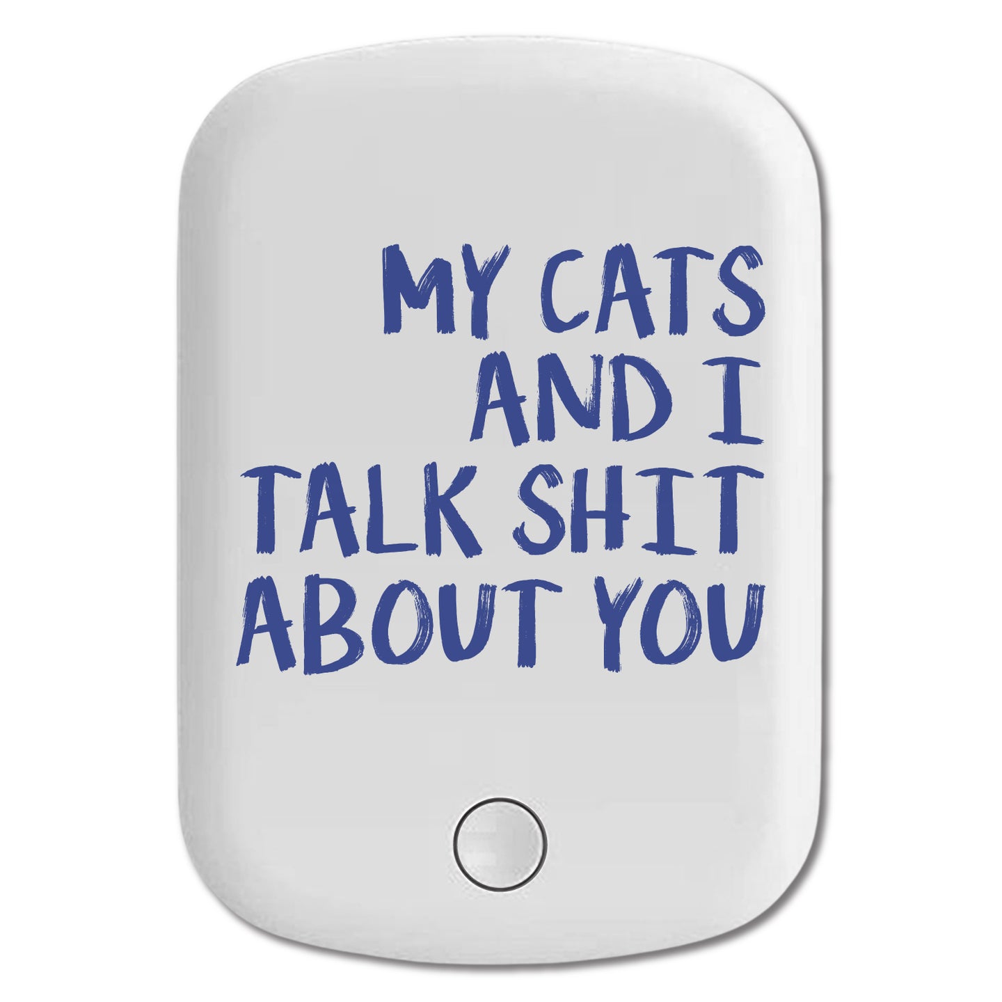 DistinctInk Magnetic Battery Pack, Wireless Portable Charger with USB-C Cable, Compatible with MagSafe iPhone 14 / 13 / 12 Series - My Cats And I Talk S**t About You