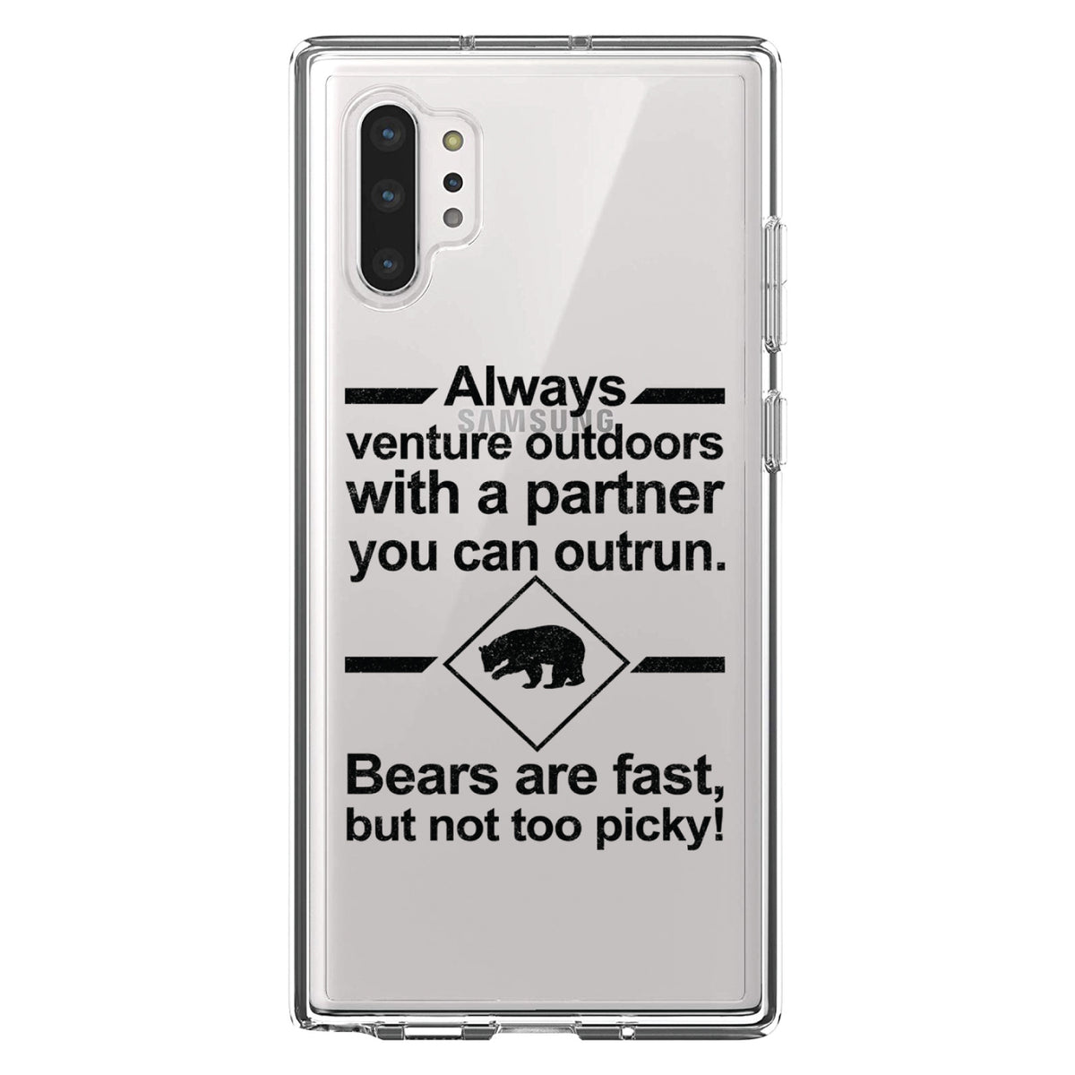 Bears Are Fast But Not Too Picky Clear Shockproof iPhone Case, view 10