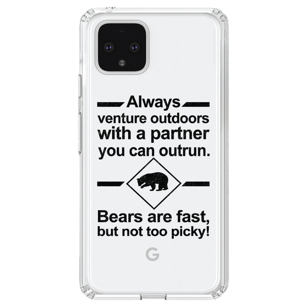 Bears Are Fast But Not Too Picky Clear Shockproof iPhone Case, view 23