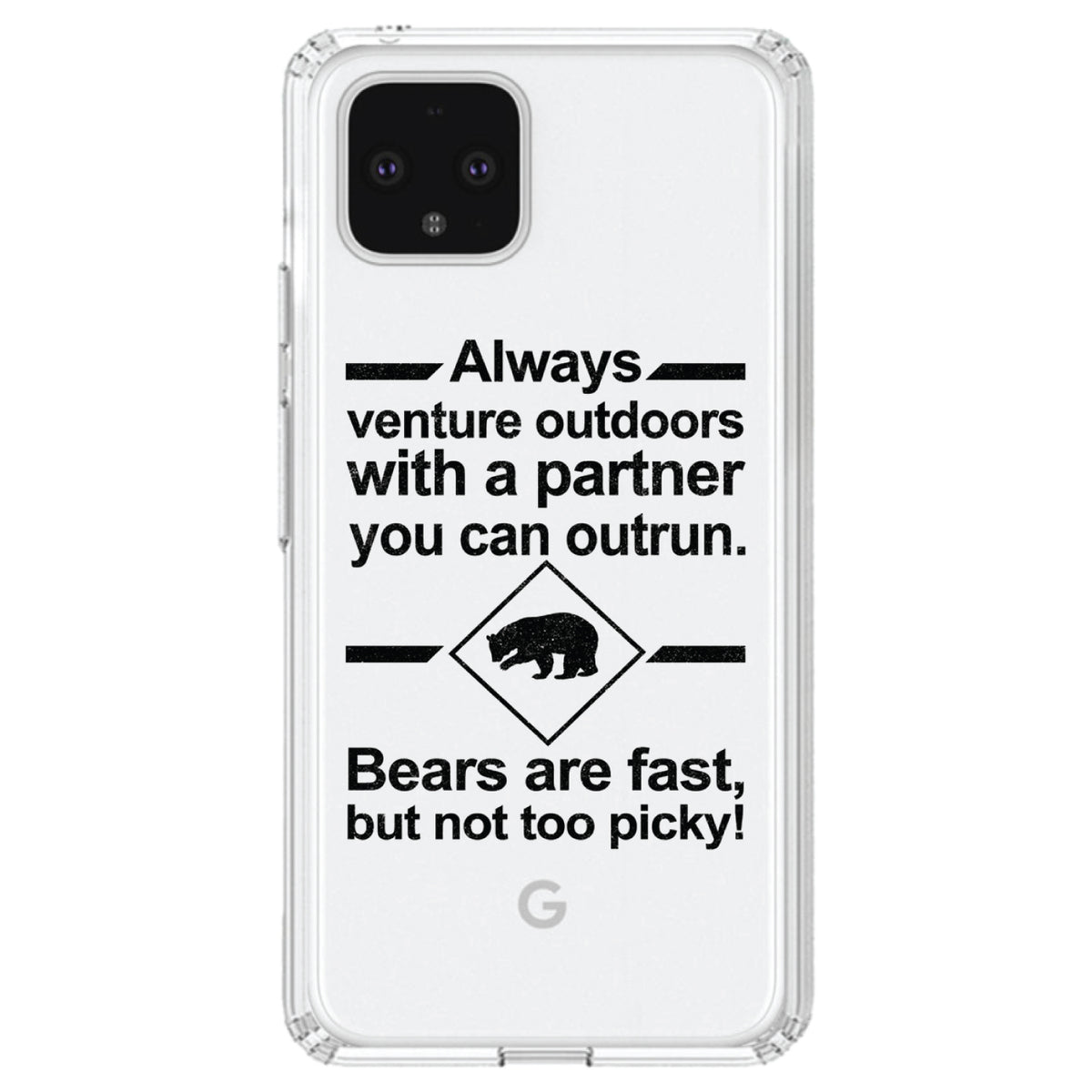 Bears Are Fast But Not Too Picky Clear Shockproof iPhone Case, view 23