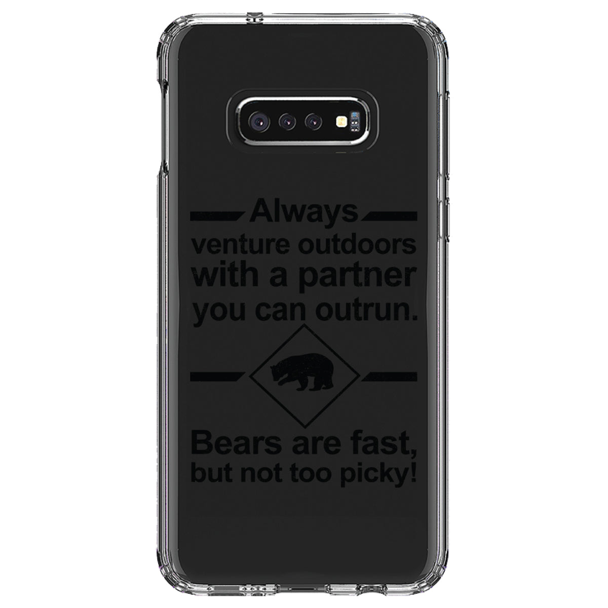 Bears Are Fast But Not Too Picky Clear Shockproof iPhone Case, view 18