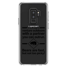 DistinctInk® Clear Shockproof Hybrid Case for Apple iPhone / Samsung Galaxy / Google Pixel - Bears Are Fast But Not Too Picky