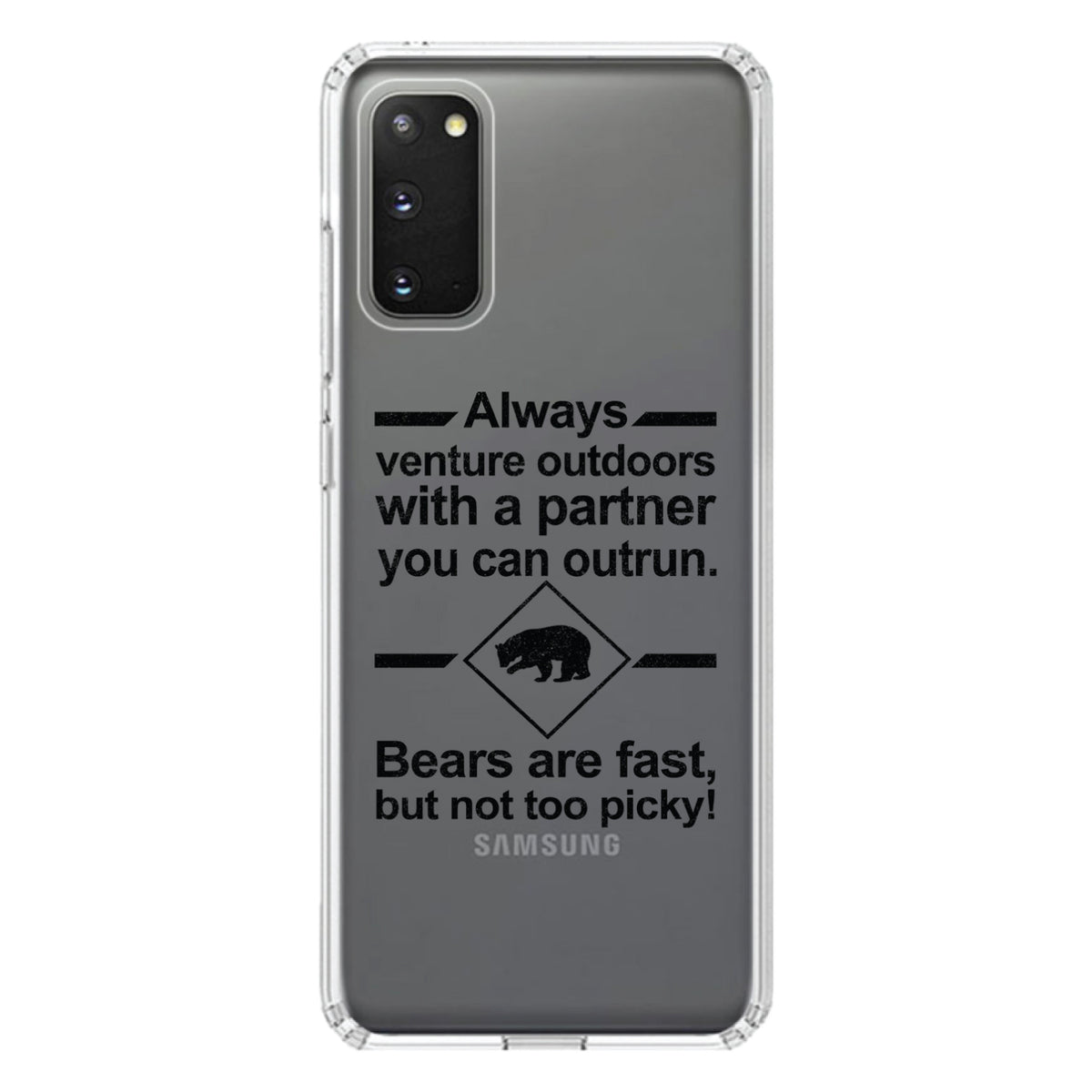 Bears Are Fast But Not Too Picky Clear Shockproof iPhone Case, view 14