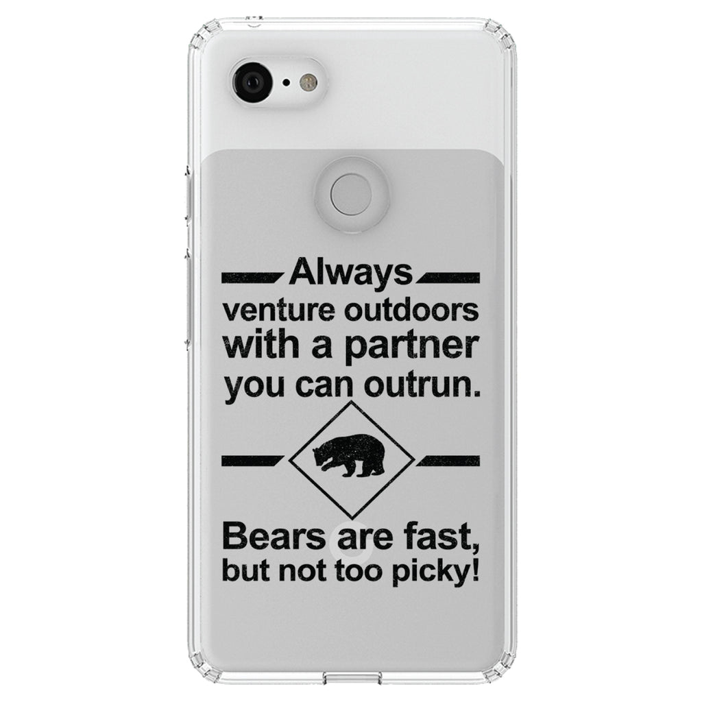 Bears Are Fast But Not Too Picky Clear Shockproof iPhone Case, view 22