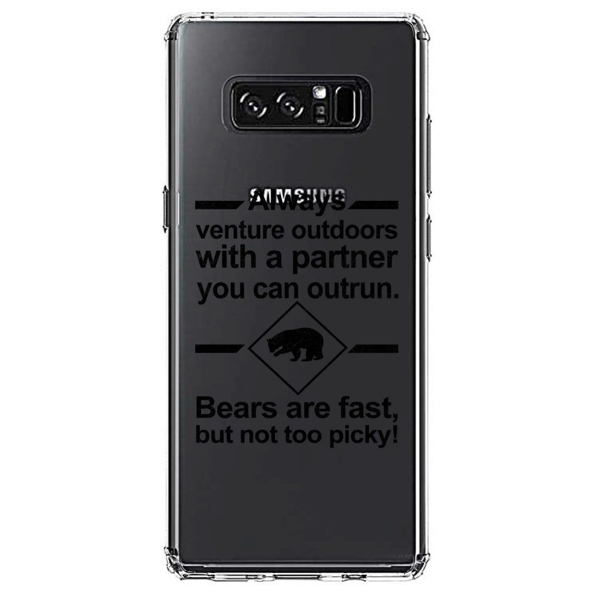 Bears Are Fast But Not Too Picky Clear Shockproof iPhone Case, view 12