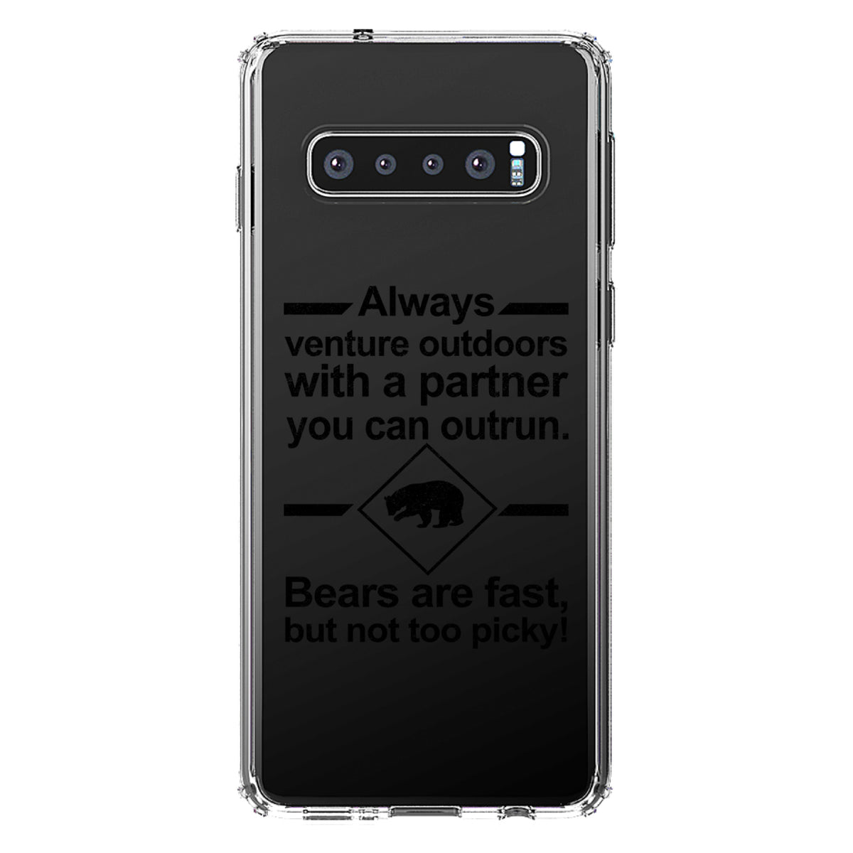 Bears Are Fast But Not Too Picky Clear Shockproof iPhone Case, view 16