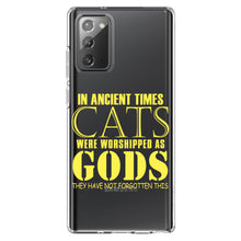 DistinctInk® Clear Shockproof Hybrid Case for Apple iPhone / Samsung Galaxy / Google Pixel - Ancient Times, Cats Worshipped As Gods