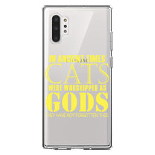 DistinctInk® Clear Shockproof Hybrid Case for Apple iPhone / Samsung Galaxy / Google Pixel - Ancient Times, Cats Worshipped As Gods