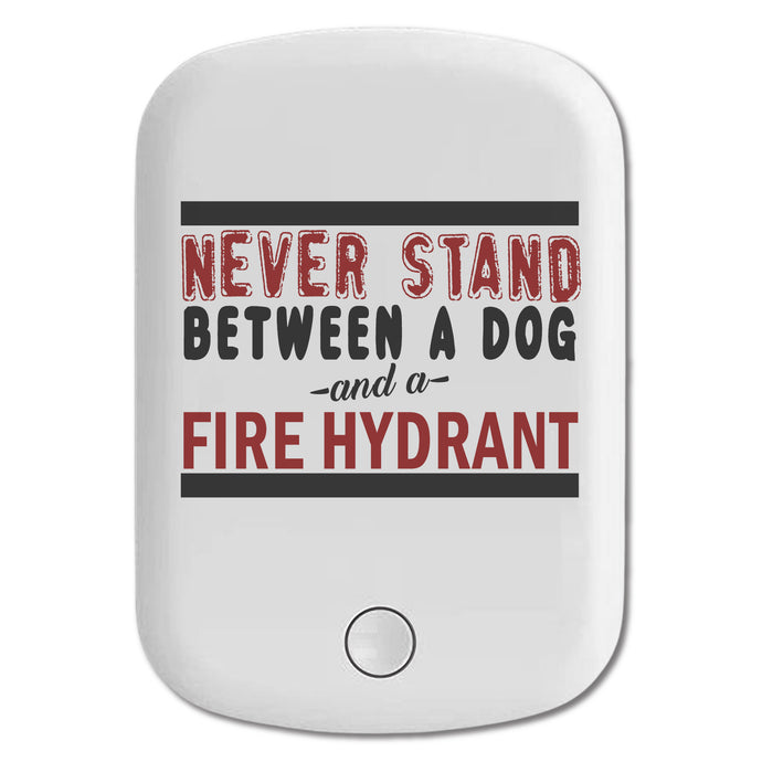 DistinctInk Magnetic Battery Pack, Wireless Portable Charger with USB-C Cable, Compatible with MagSafe iPhone 14 / 13 / 12 Series - Never Stand Between Dog & Fire Hydrant