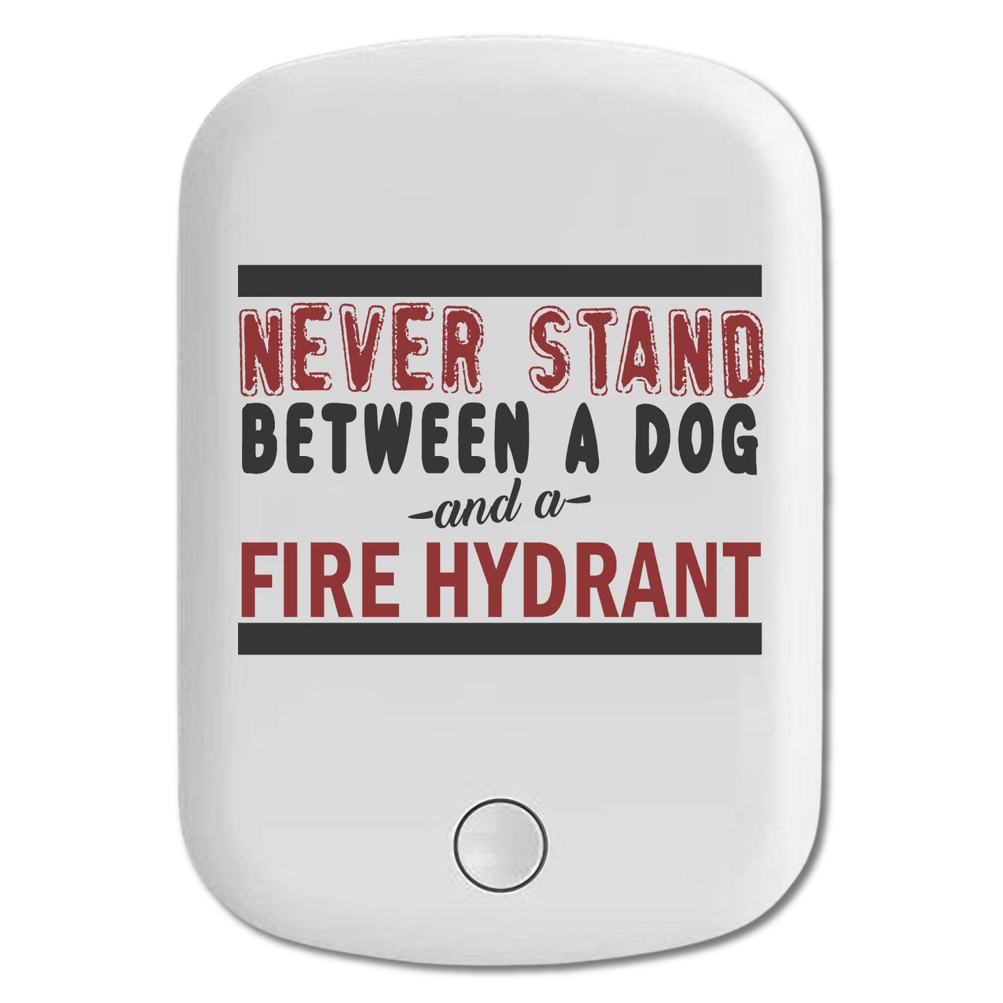 DistinctInk Magnetic Battery Pack, Wireless Portable Charger with USB-C Cable, Compatible with MagSafe iPhone 14 / 13 / 12 Series - Never Stand Between Dog & Fire Hydrant