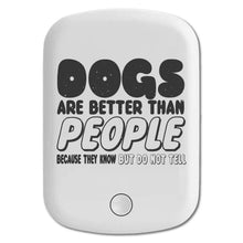DistinctInk Magnetic Battery Pack, Wireless Portable Charger with USB-C Cable, Compatible with MagSafe iPhone 14 / 13 / 12 Series - Dogs Are Better Than People