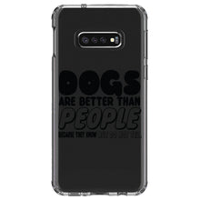 DistinctInk® Clear Shockproof Hybrid Case for Apple iPhone / Samsung Galaxy / Google Pixel - Dogs Are Better Than People