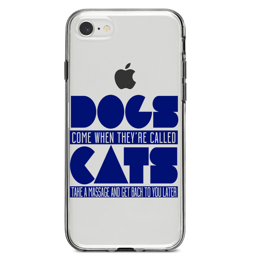 Dogs Come When Called, Cats Later Clear Shockproof iPhone Case, view 5