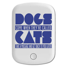 DistinctInk Magnetic Battery Pack, Wireless Portable Charger with USB-C Cable, Compatible with MagSafe iPhone 14 / 13 / 12 Series - Dogs Come When Called, Cats Later