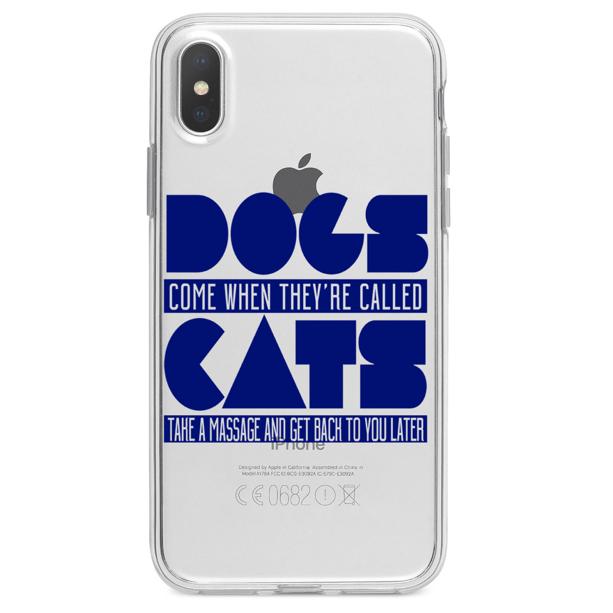 Dogs Come When Called, Cats Later Clear Shockproof iPhone Case, view 3
