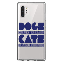 DistinctInk® Clear Shockproof Hybrid Case for Apple iPhone / Samsung Galaxy / Google Pixel - Dogs Come When Called, Cats Later