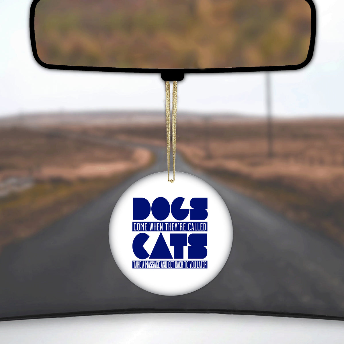 Dogs Come When Called, Cats Later Ceramic Ornament, view 3