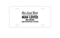 Custom Aluminum Decorative Vanity Front License Plate - God Loved Birds - Trees, Cages