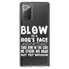 DistinctInk® Clear Shockproof Hybrid Case for Apple iPhone / Samsung Galaxy / Google Pixel - Blow in Dog's Face, Mad. Head Out Window