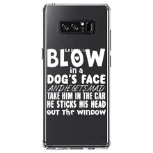 DistinctInk® Clear Shockproof Hybrid Case for Apple iPhone / Samsung Galaxy / Google Pixel - Blow in Dog's Face, Mad. Head Out Window