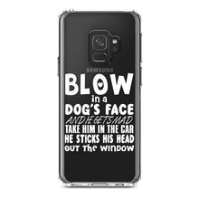 DistinctInk® Clear Shockproof Hybrid Case for Apple iPhone / Samsung Galaxy / Google Pixel - Blow in Dog's Face, Mad. Head Out Window