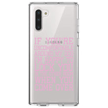 DistinctInk® Clear Shockproof Hybrid Case for Apple iPhone / Samsung Galaxy / Google Pixel - Uncomfortable Around Dog - Lock you in Other Room