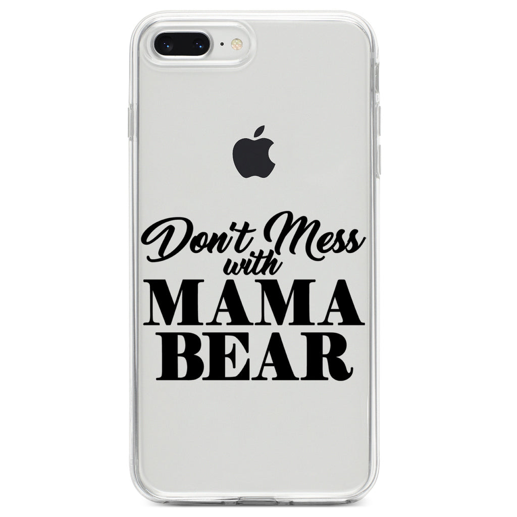 Don't Mess with MAMA BEAR Clear Shockproof iPhone Case, view 6