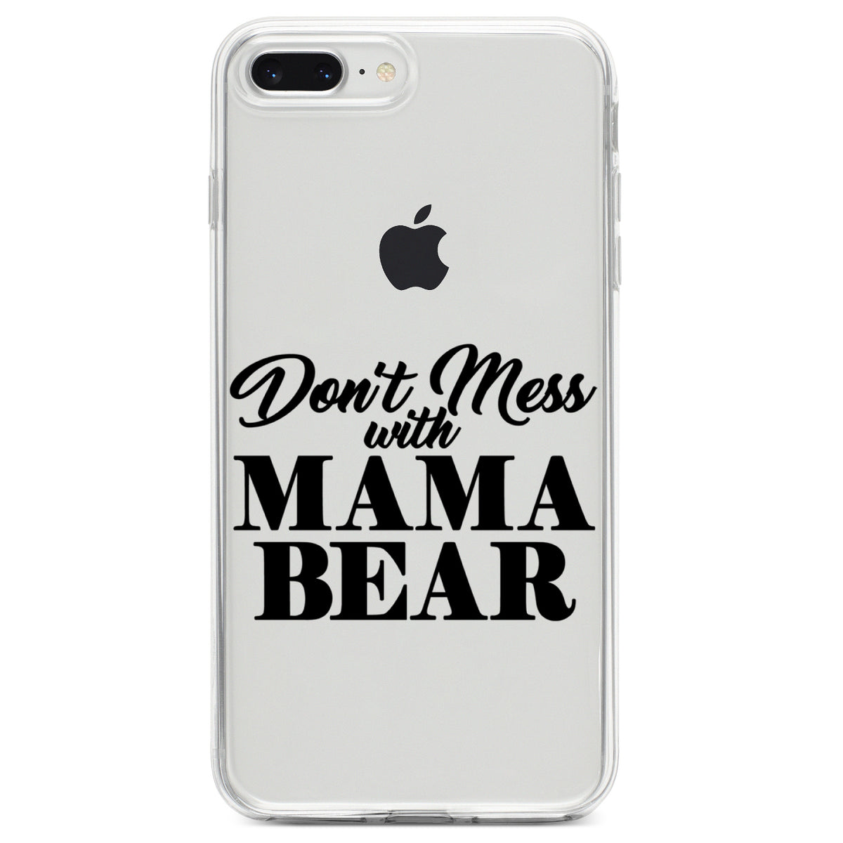 Don't Mess with MAMA BEAR Clear Shockproof iPhone Case, view 6