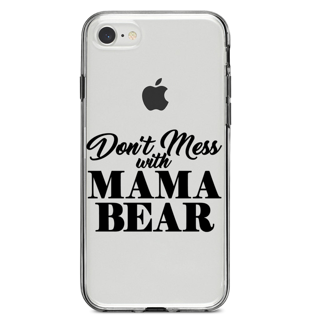Don't Mess with MAMA BEAR Clear Shockproof iPhone Case, view 5