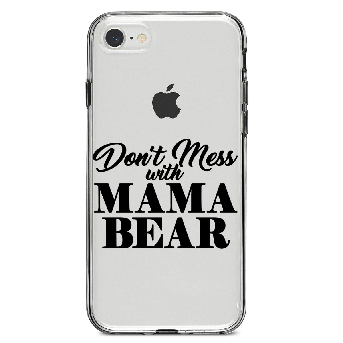 Don't Mess with MAMA BEAR Clear Shockproof iPhone Case, view 5