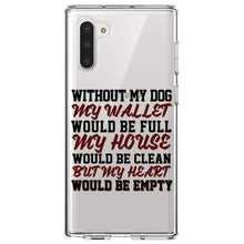DistinctInk® Clear Shockproof Hybrid Case for Apple iPhone / Samsung Galaxy / Google Pixel - Without Dog, Wallet Full House Clean